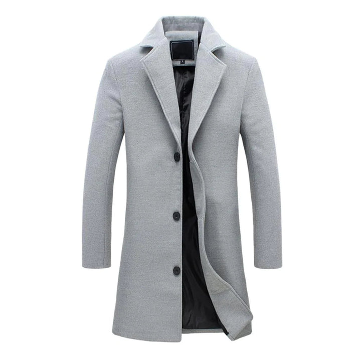 Long Winter Coat for Men - Noah-Light grey-M-State of Style