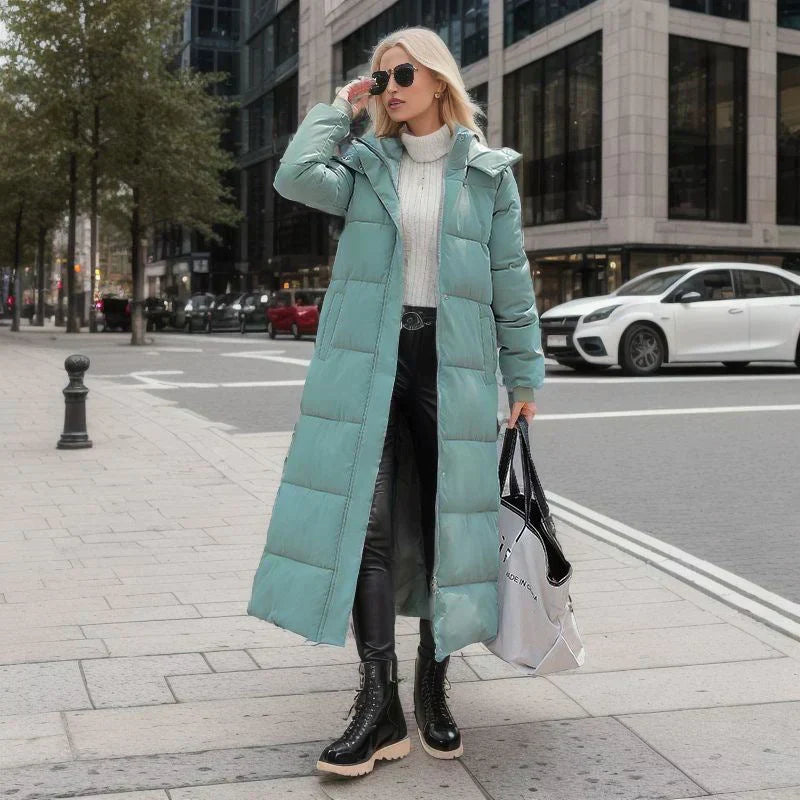 Long Women's Winter Coat - Isabella-Black-S-State of Style
