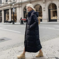 Long Women's Winter Coat - Isabella-Black-S-State of Style