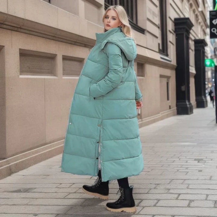 Long Women's Winter Coat - Isabella-Blue-S-State of Style