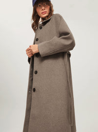 Long Women's Winter Coat - Isolde-Khaki-XS-State of Style