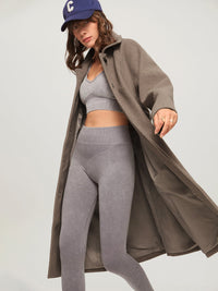 Long Women's Winter Coat - Isolde-Khaki-XS-State of Style