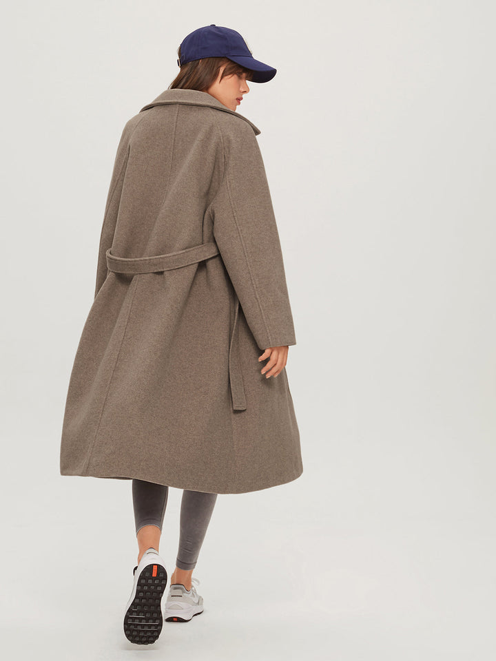 Long Women's Winter Coat - Isolde-Khaki-XS-State of Style