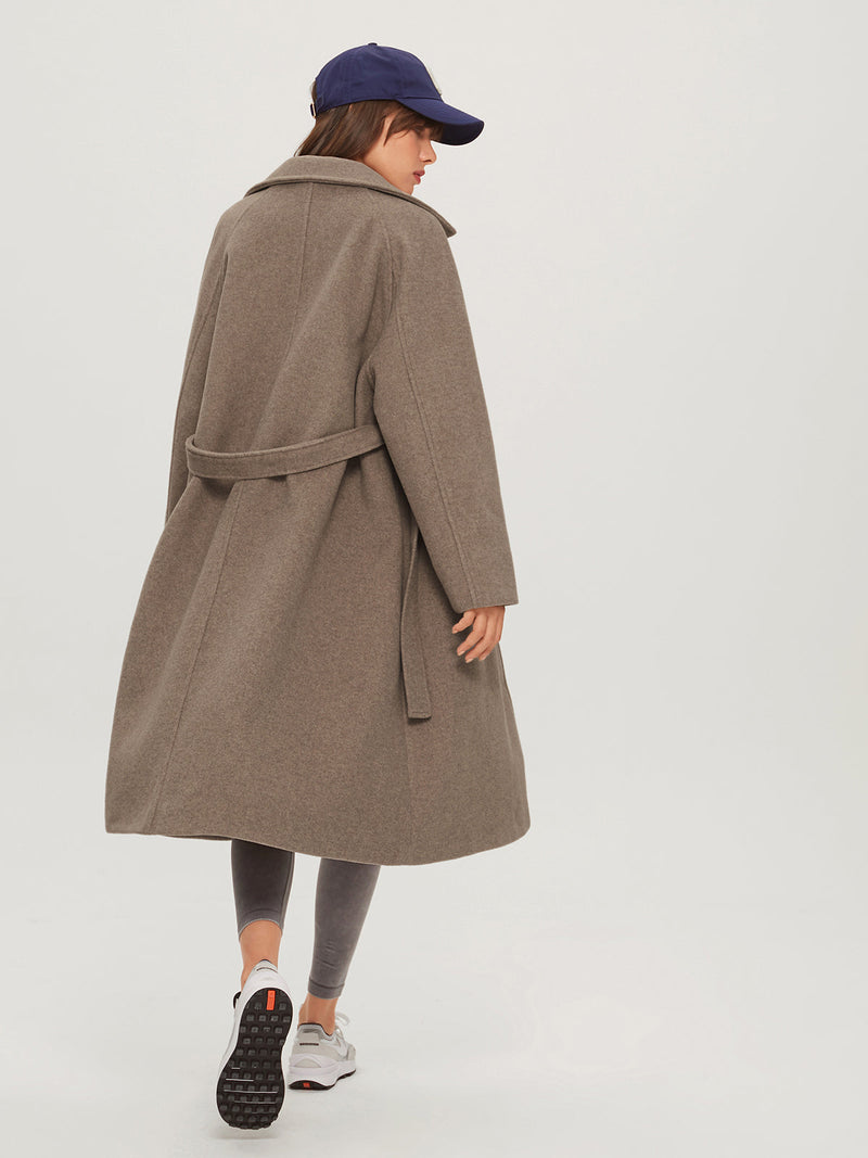 Long Women's Winter Coat - Isolde-Khaki-XS-State of Style
