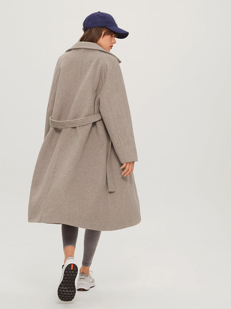 Long Women's Winter Coat - Isolde-Khaki-XS-State of Style