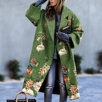 Long Women's Winter Trench Coat - Vivienne-Floral-S-State of Style