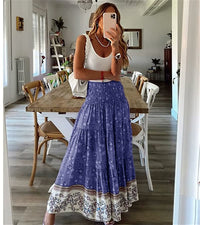 LongSkirt | Women's Elegant & Versatile Skirt-Blue-S-State of Style