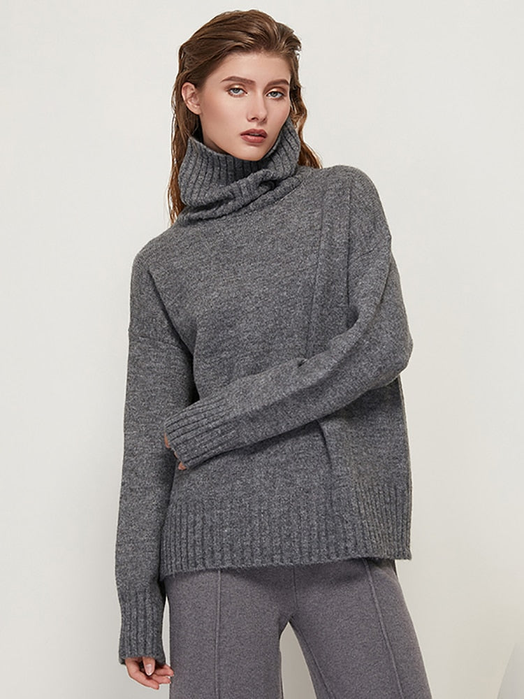 LongSweater | Women's Cosy & Stylish Knit Sweater-Dark Grey-One size fits all-State of Style