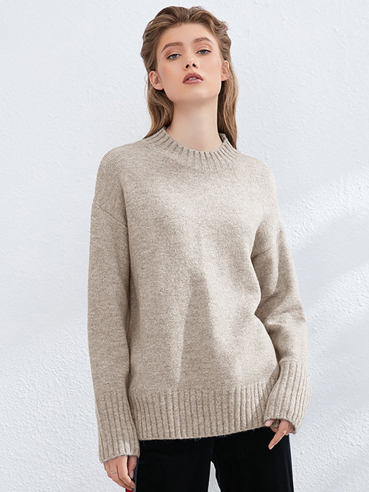 LongSweater | Women's Cosy & Stylish Knit Sweater-Khaki-One size fits all-State of Style