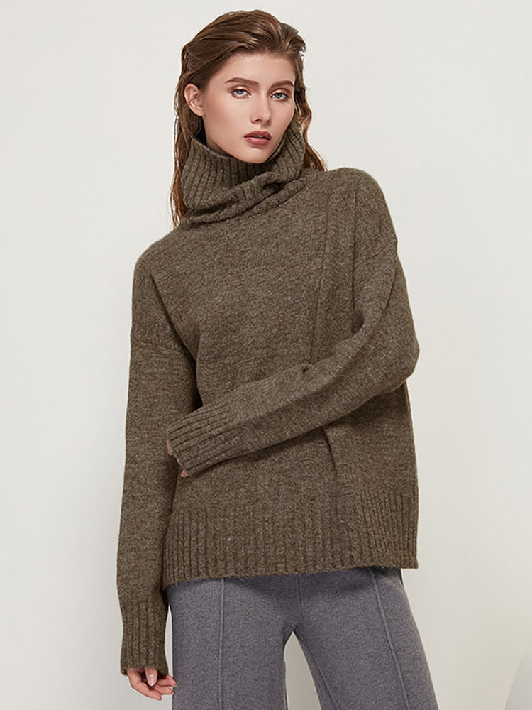 LongSweater | Women's Cosy & Stylish Knit Sweater-Light Brown-One size fits all-State of Style