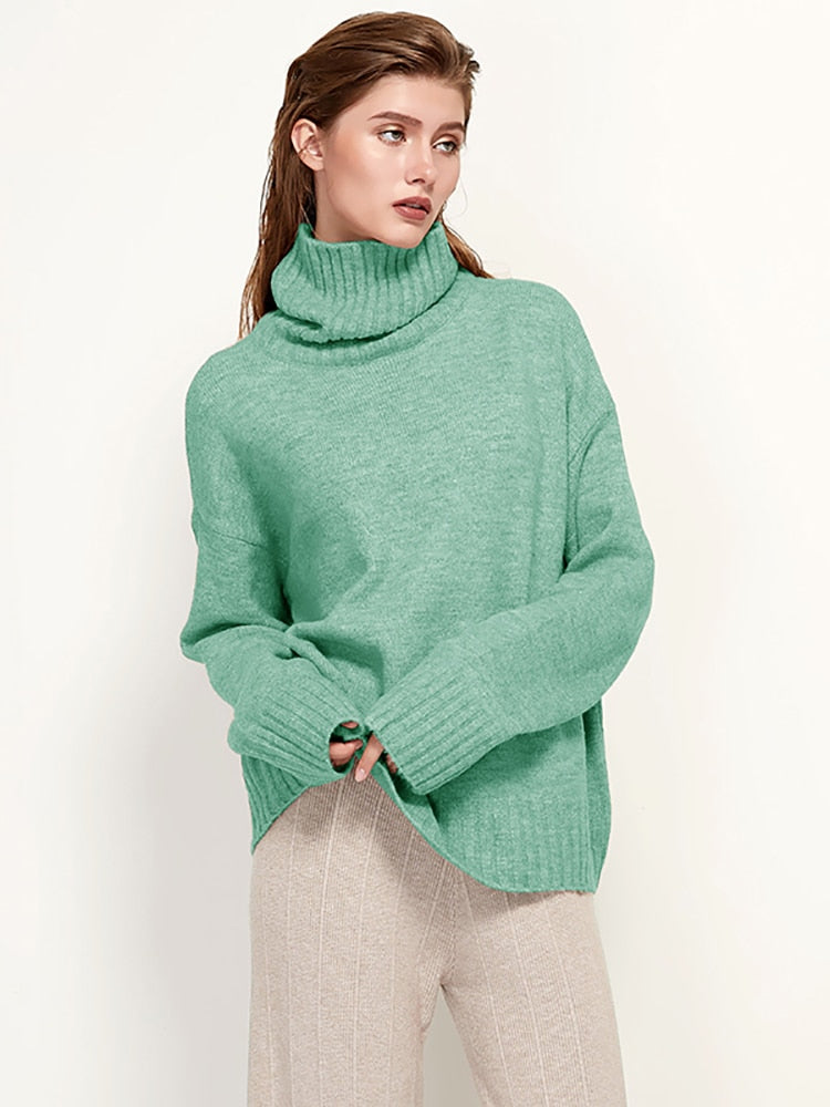 LongSweater | Women's Cosy & Stylish Knit Sweater-Light Green-One size fits all-State of Style