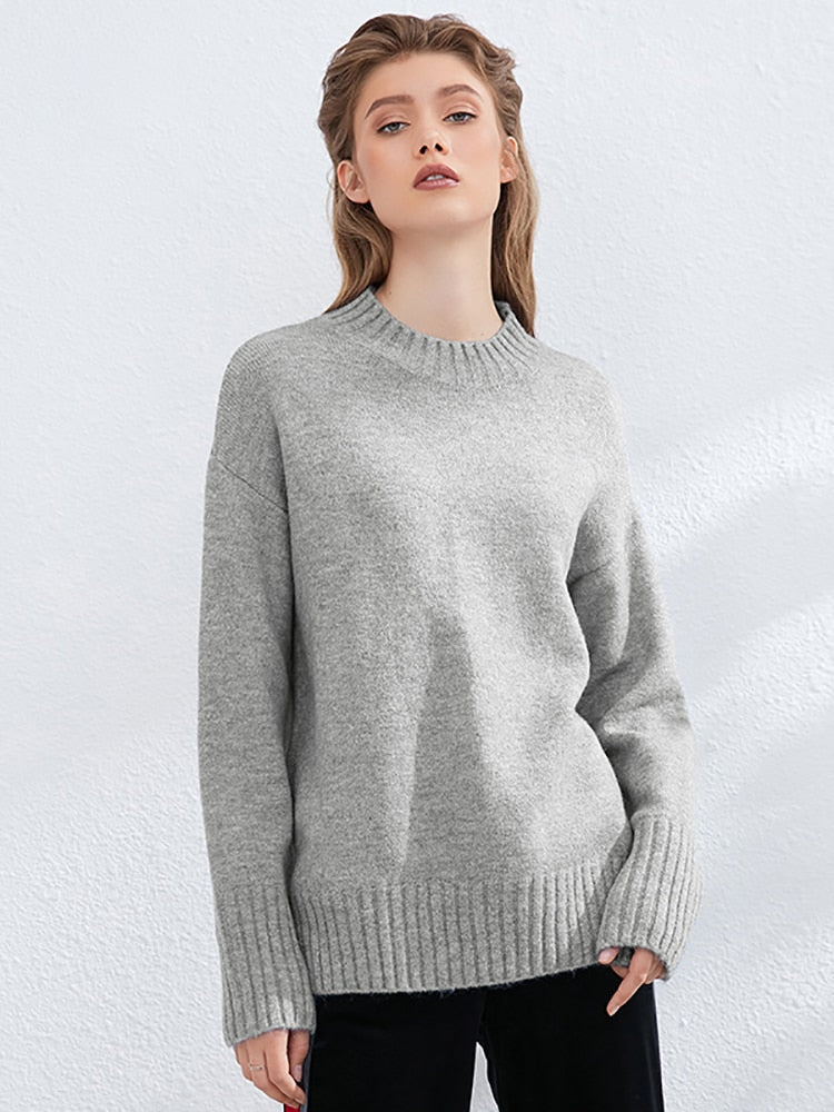 LongSweater | Women's Cosy & Stylish Knit Sweater-Light Grey 2-One size fits all-State of Style