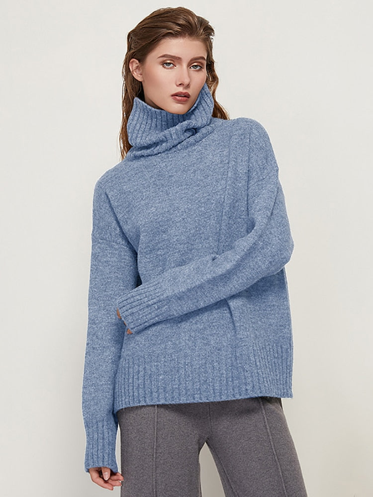 LongSweater | Women's Cosy & Stylish Knit Sweater-Sky Blue-One size fits all-State of Style