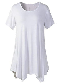 Loose Fit Ladies T-shirt with Short Sleeves – Taryn-White-S-State of Style