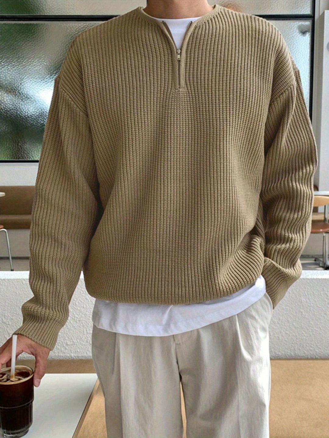 Loose Striped Knit Sweater for Men - Ronan-Brown-XS-State of Style