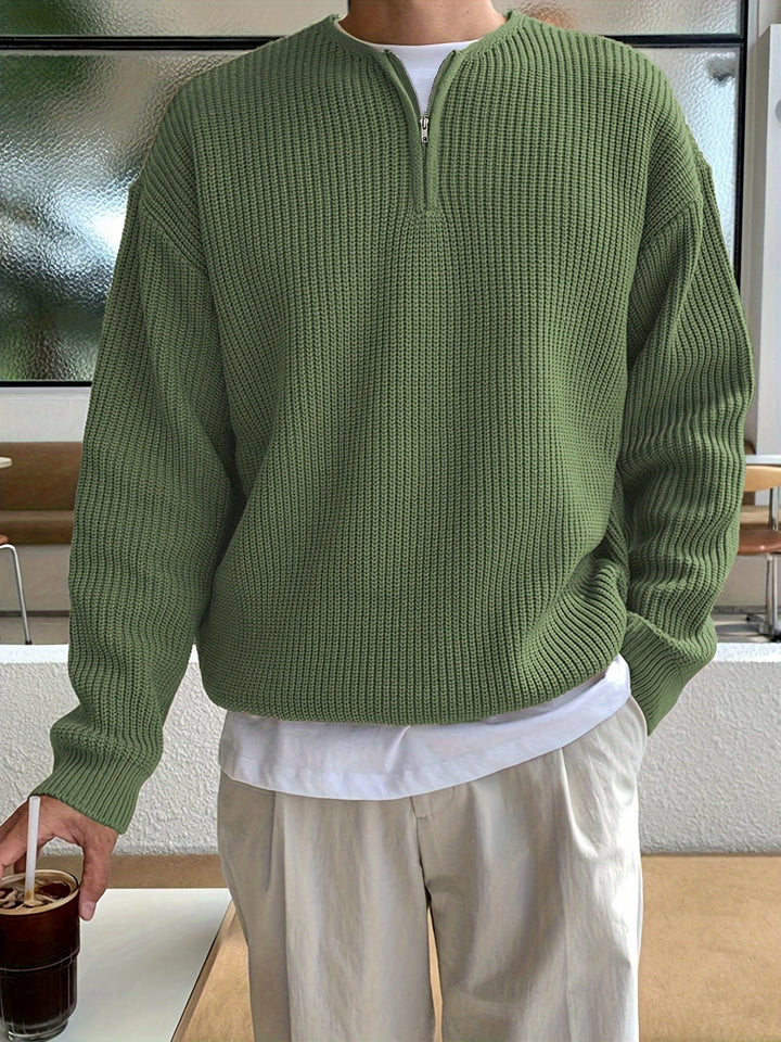 Loose Striped Knitted Sweater for Men - Ronan-Green-XS-State of Style