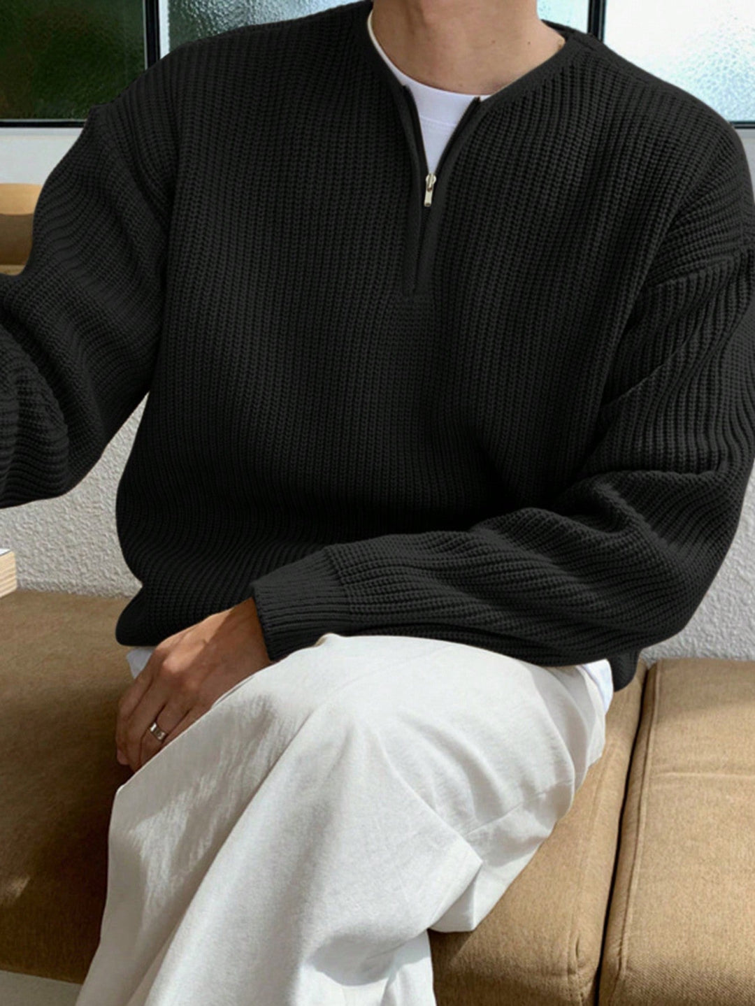 Loose Striped Knitted Sweater for Men - Ronan-Green-XS-State of Style