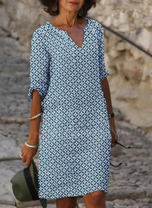 Loose Summer Dress - Amanda-Blue-S-State of Style