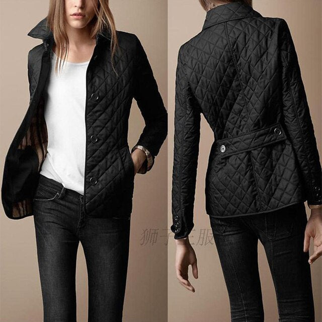 Quilted Women's Jacket with Buttons – Elin
