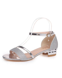 Lotte Low-Heel | Elegant Sandals-Silver-4.5-State of Style