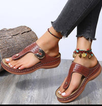 Lotte - Orthopedische Elegante Grijze Sandalen-Bruin-34-State of Style