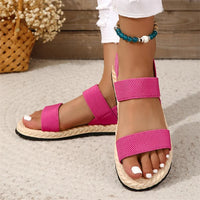 Lotte - Orthopedische Kleurrijke Bandjes Sandalen-Rozerood-36-State of Style