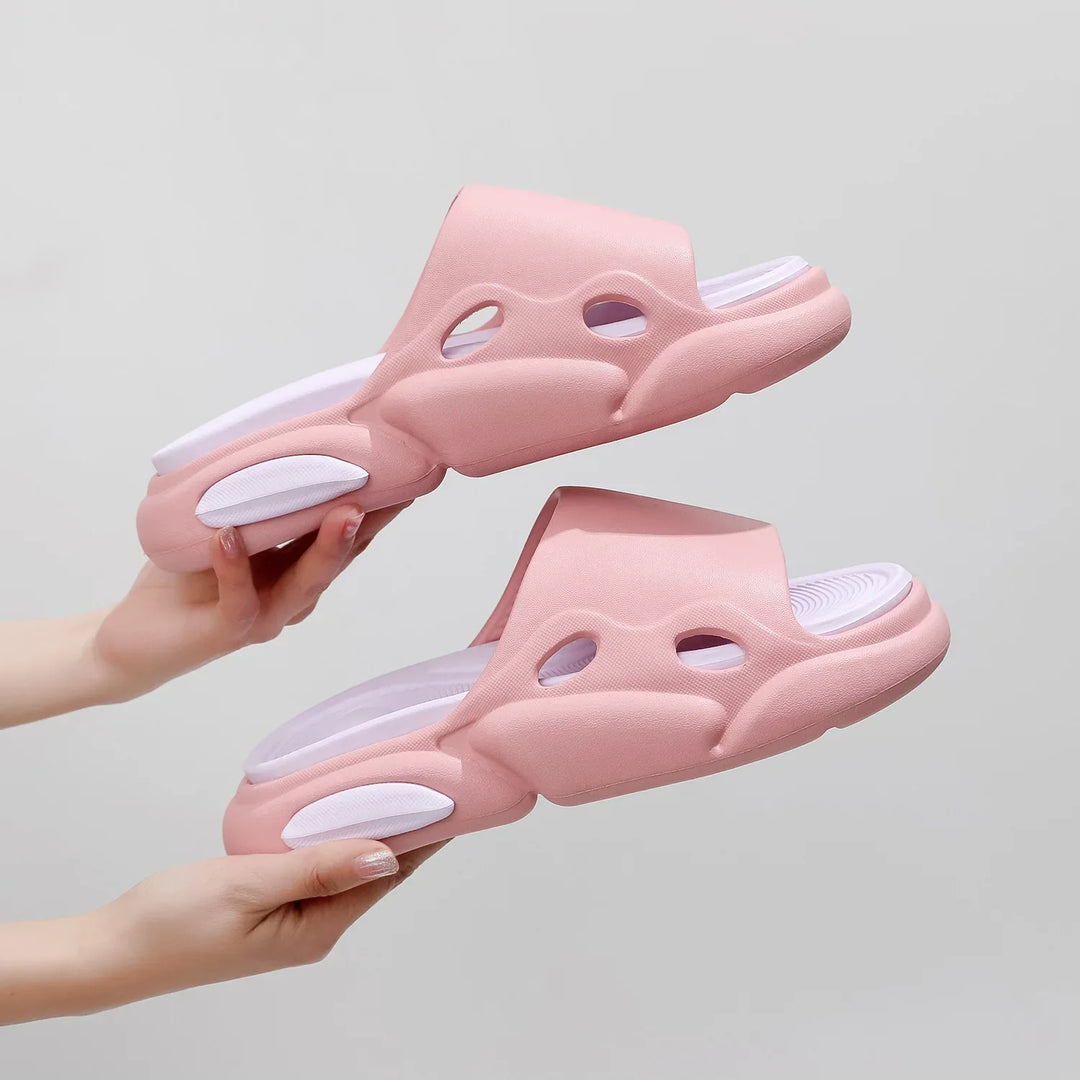 Lotte - Orthopedische Zwarte Mode Slippers-Zwart-35-36-State of Style