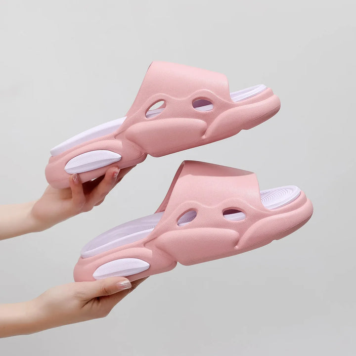 Lotte - Orthopedische Zwarte Mode Slippers-Zwart-35-36-State of Style