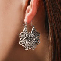 Lotus Mandala Earrings - Levana-Gold-State of Style