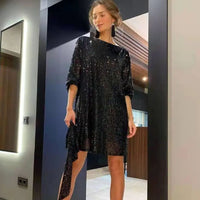 Louise Dress | Glitter Glamour | Women's Fashion-Black-S-State of Style
