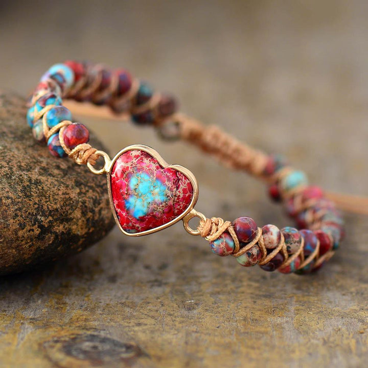 Love Band Jasper Bracelet - Amélie-Red-State of Style