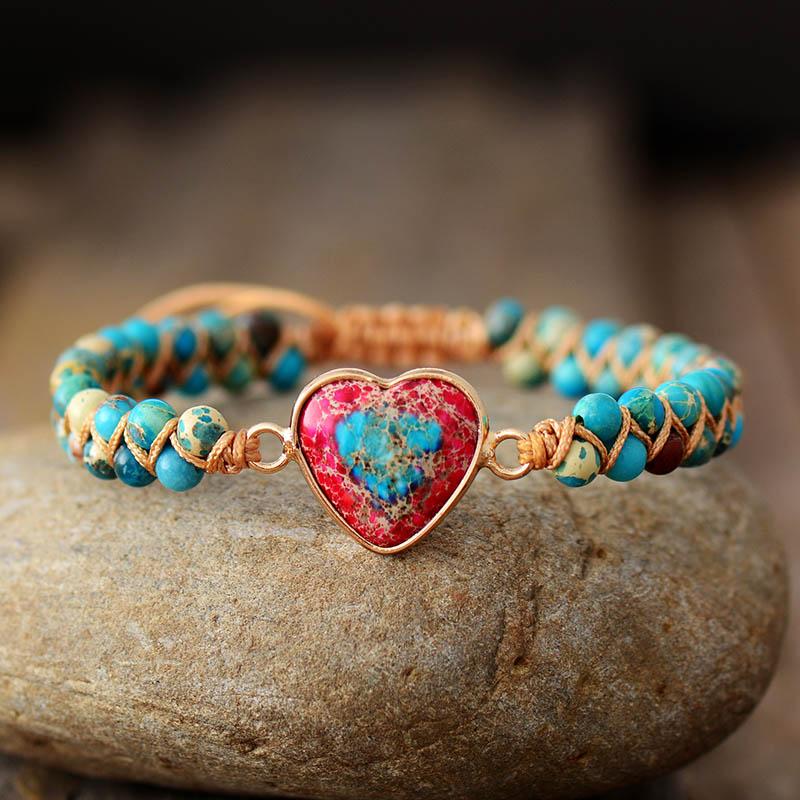 Love Band Jasper Bracelet - Amélie-Red-State of Style