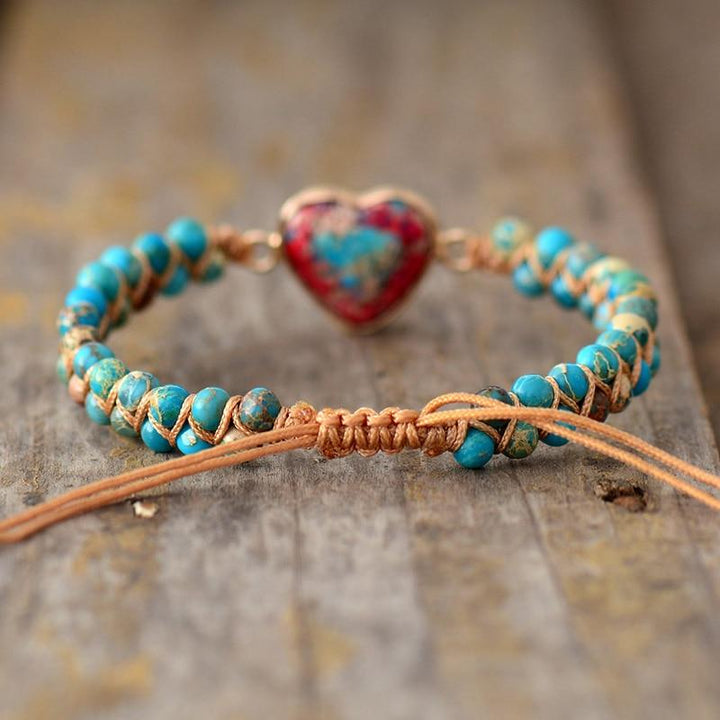 Love Band Jasper Bracelet - Amélie-Red-State of Style