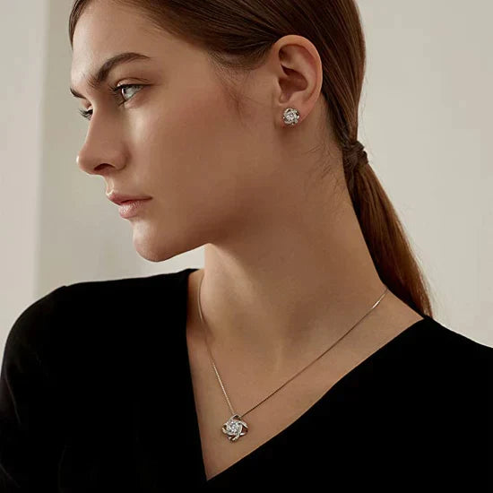 Love Knot Necklace and Earrings Set-State of Style