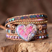 Love Protection Jasper Wrap Bracelet - Amora-State of Style