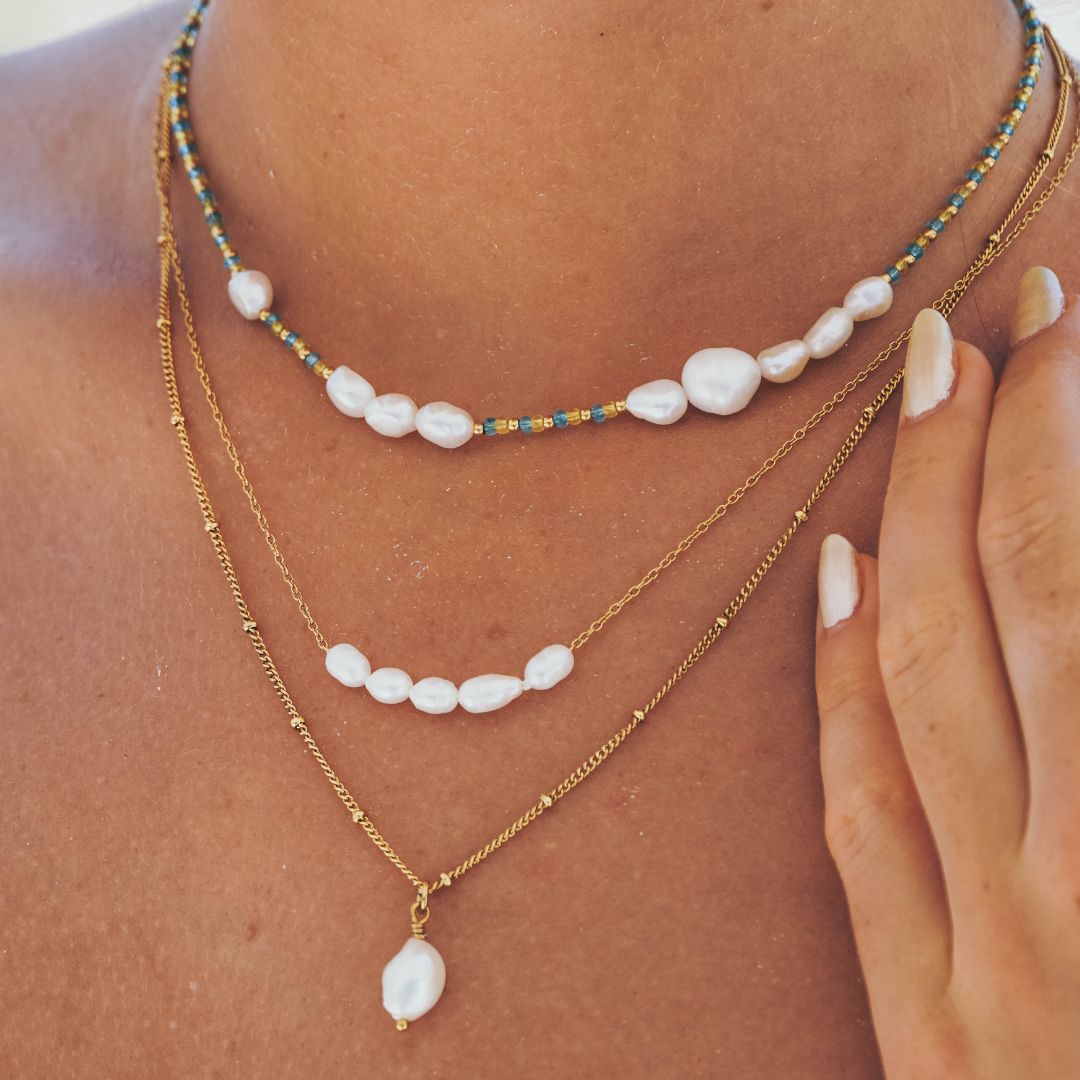Lovely Necklace with Freshwater Pearls - Celina-State of Style