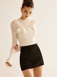 Lovely Women's White Sweater – Sophia-XS-State of Style