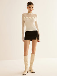 Lovely Women's White Sweater – Sophia-XS-State of Style
