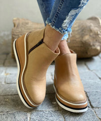 Low Ankle Boots for Women - Elise-Khaki-4-State of Style