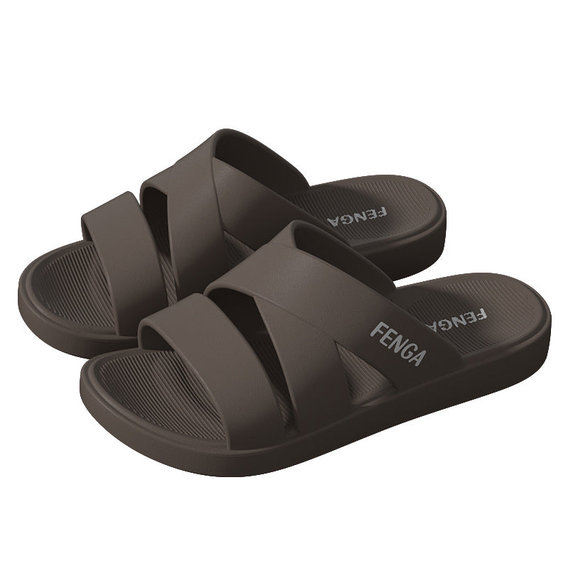 Lucas - Orthopedische Anti-slip Zwarte Slippers-Bruin-40-State of Style