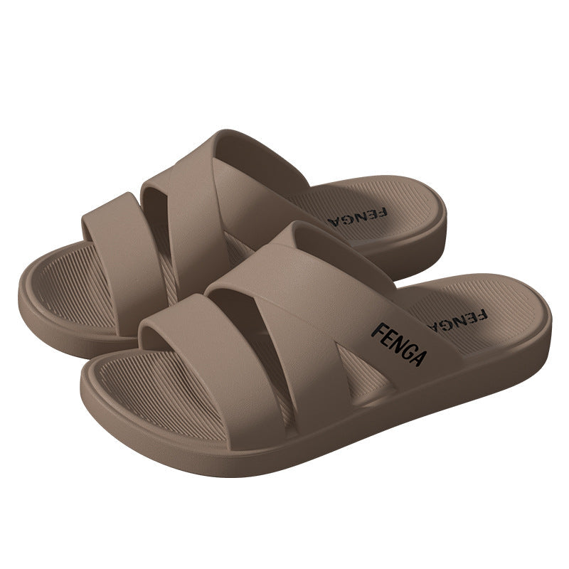 Lucas - Orthopedische Anti-slip Zwarte Slippers-Lichte koffie-40-State of Style