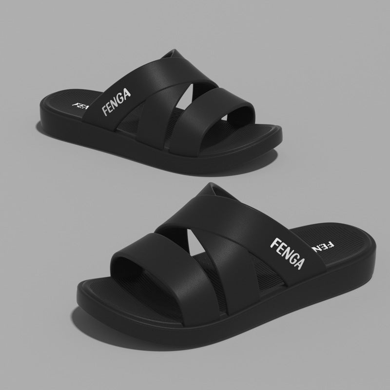 Lucas - Orthopedische Anti-slip Zwarte Slippers-Zwart-40-State of Style