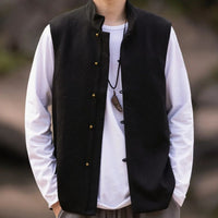 Lucio Traditional Vest – Vintage Waistcoat with Stand-Up Collar-M-State of Style