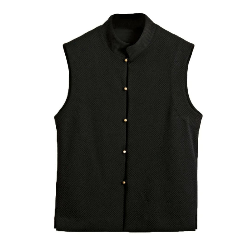 Lucio Traditional Vest – Vintage Waistcoat with Stand-Up Collar-M-State of Style
