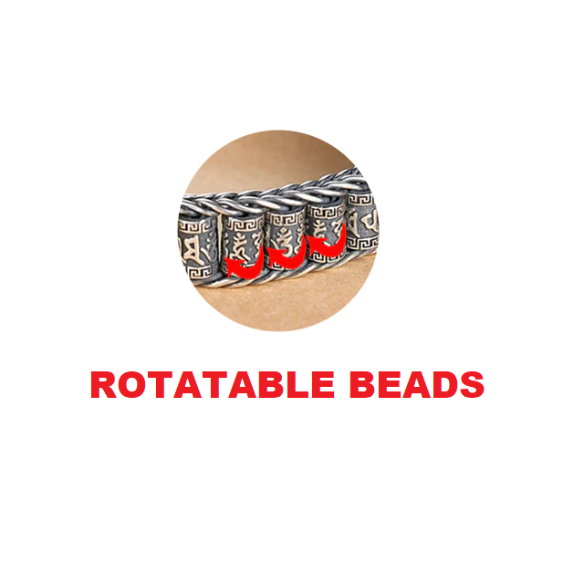 Lucky Bracelet with Buddhist Scripture-18cm-State of Style