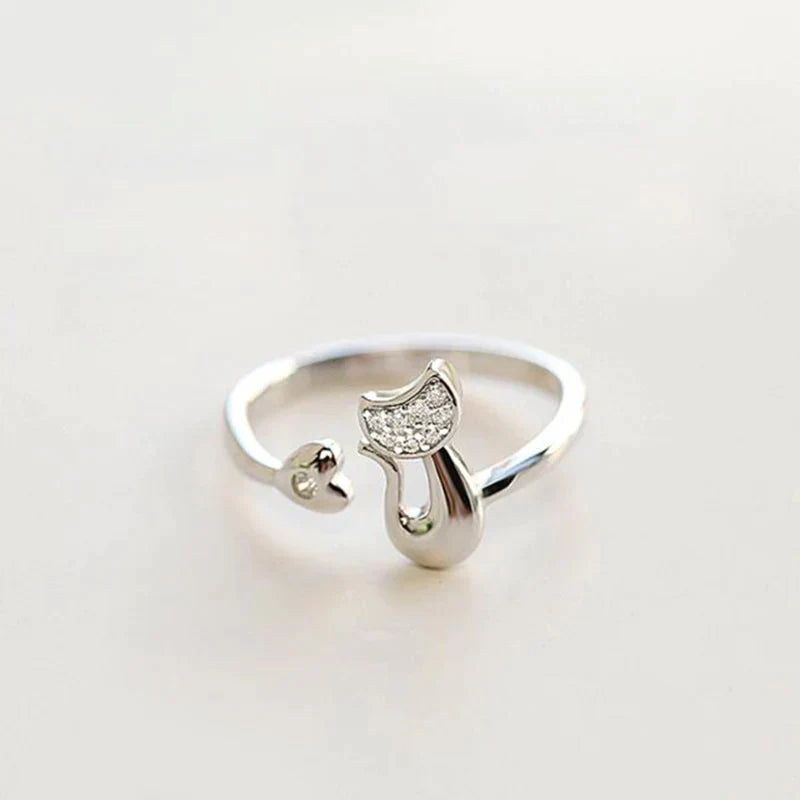 Lucky Cat Ring | Women's Adjustable Fashion Jewellery-State of Style