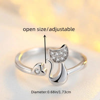 Lucky Cat Ring | Women's Adjustable Fashion Jewellery-State of Style