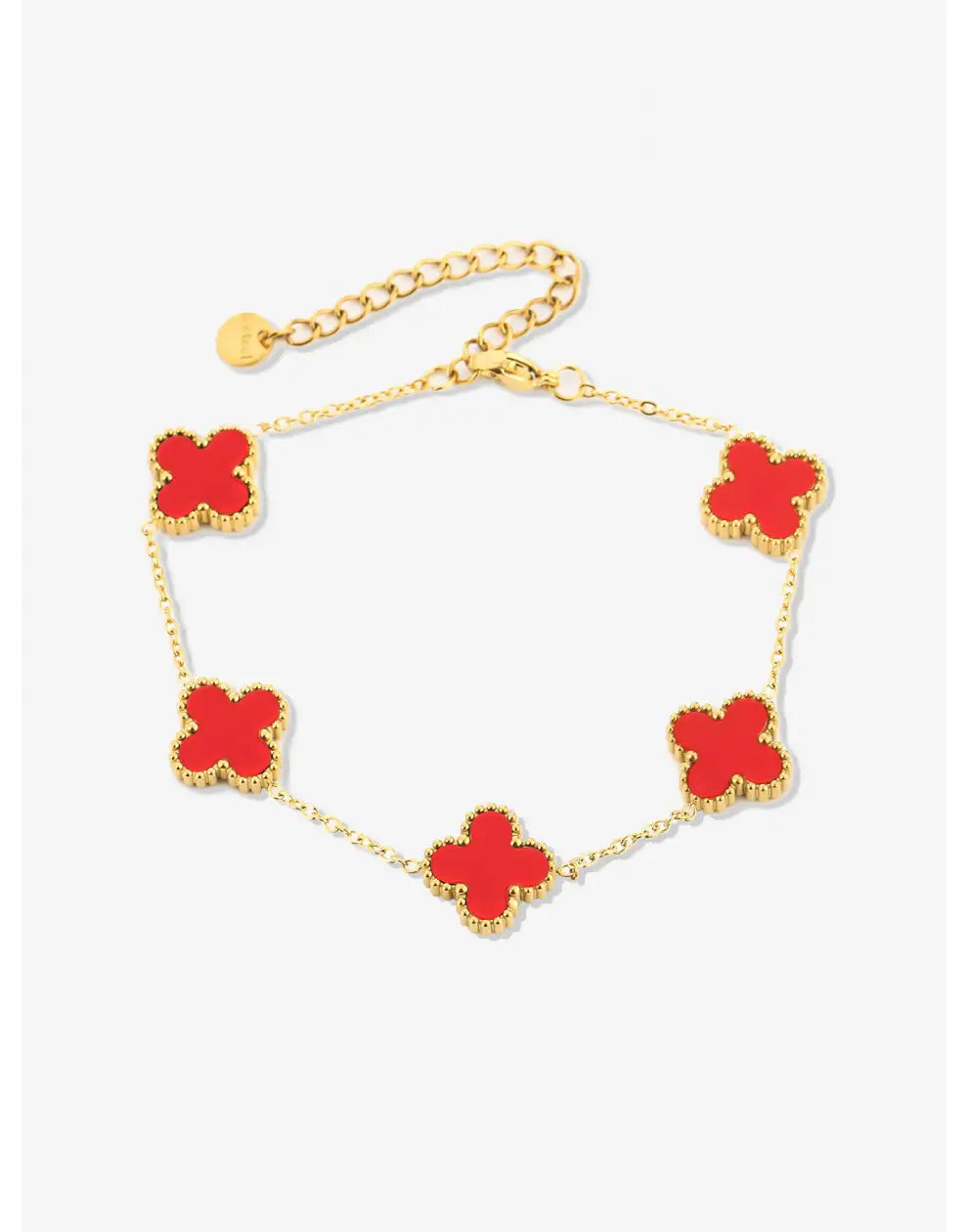 Lucky Clover Five-Leaf Bracelet | Elegant Good Luck Charm Jewellery-Black-State of Style