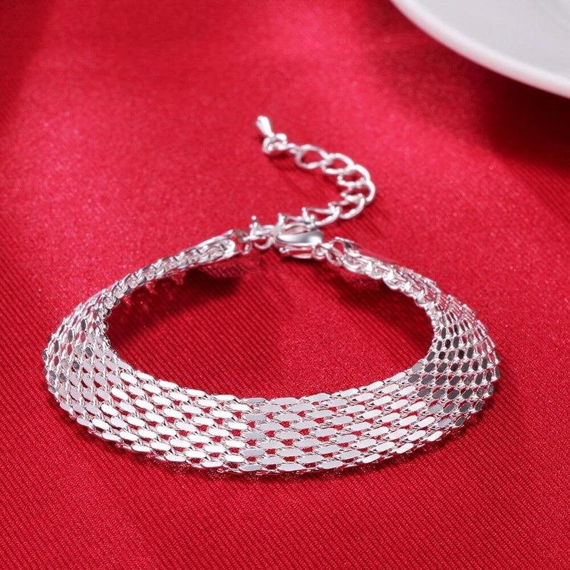 Lucky Silver Braided Bracelet | Fortune Positivity Charm-State of Style