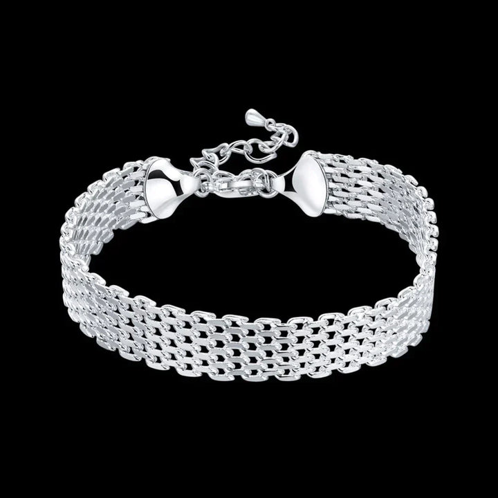 Lucky Silver Braided Bracelet | Fortune Positivity Charm-State of Style